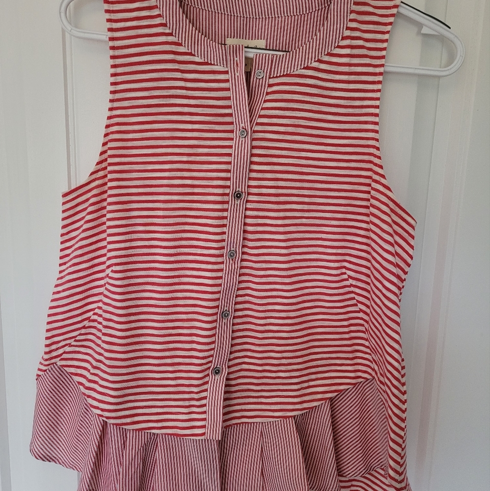Anthropologie button up sleeveless top